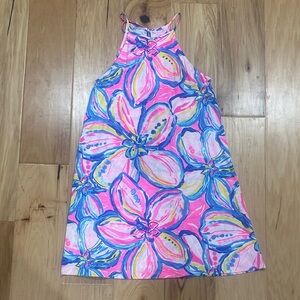 Lilly Pulitzer Floral Pink and Blue Sleeveless Mini Dress